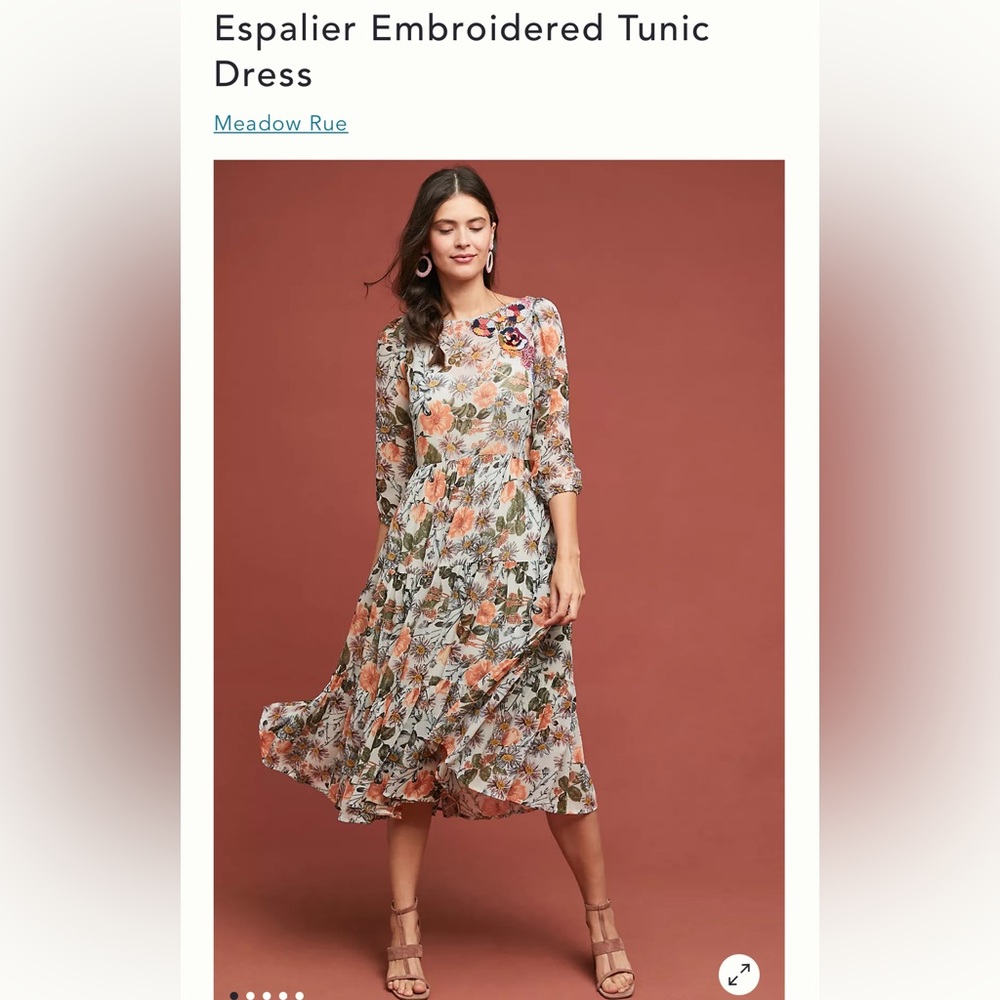 Brand new Anthropologie Meadow Rue Espalier Tunic Dress